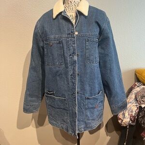 Denim Jacket with Sherpa Collar